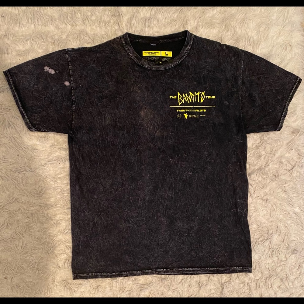 Twenty One Pilots Stone Wash Authentic Concert Shirt Bandito Tour Band V…